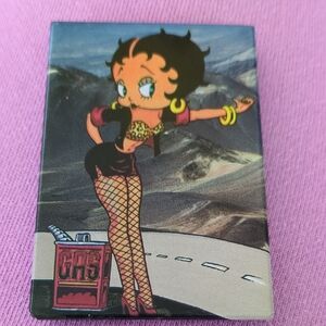 Betty Boop Retro Magnet with Red and Black Accents